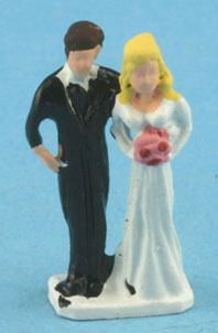 Dollhouse Miniature Bride And Groom